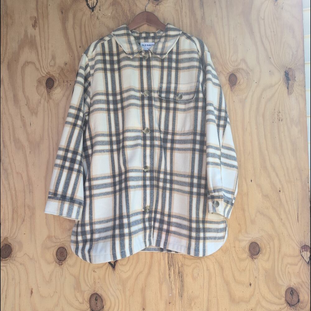 Old Navy Cozy Game Day ComfortCore Plaid Flannel Shacket Women's XL